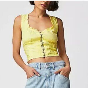 Free People Yellow Crop Top